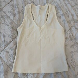 Ribbed V-Neck Tank Top